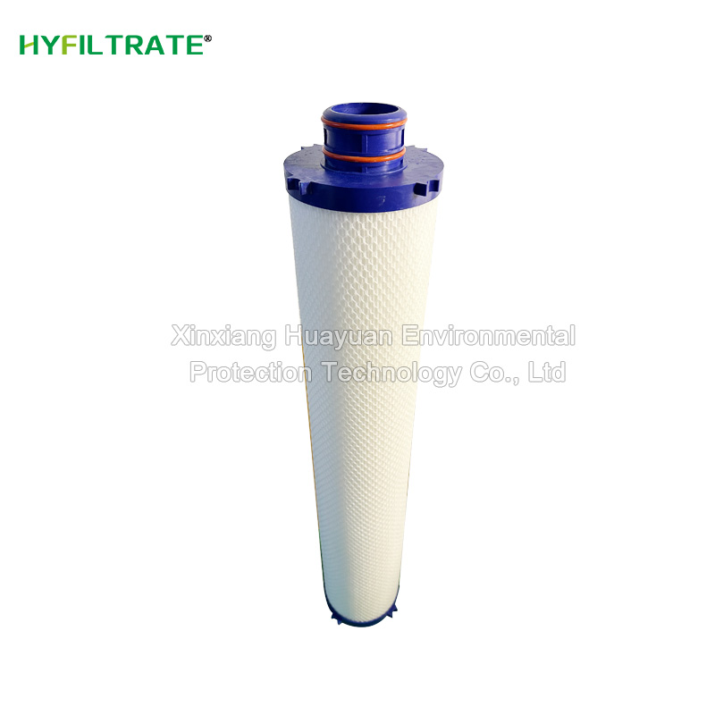 Folding large flow filter element
